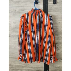 Tucker Stella top Multicolor striped silk blouse Size Small $275